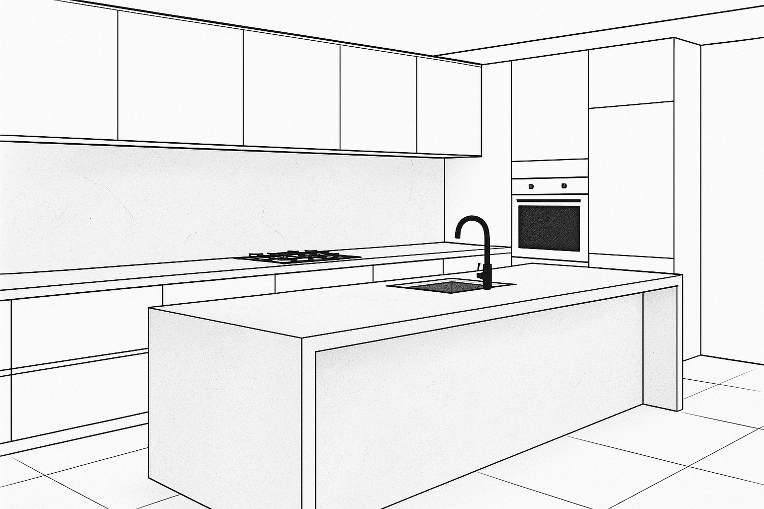 Microcement in the kitchen